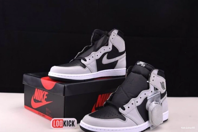 Cheap TBkick White Jordan Air Retro Smoke Black 555088-035 1 Light Grey High 0727
